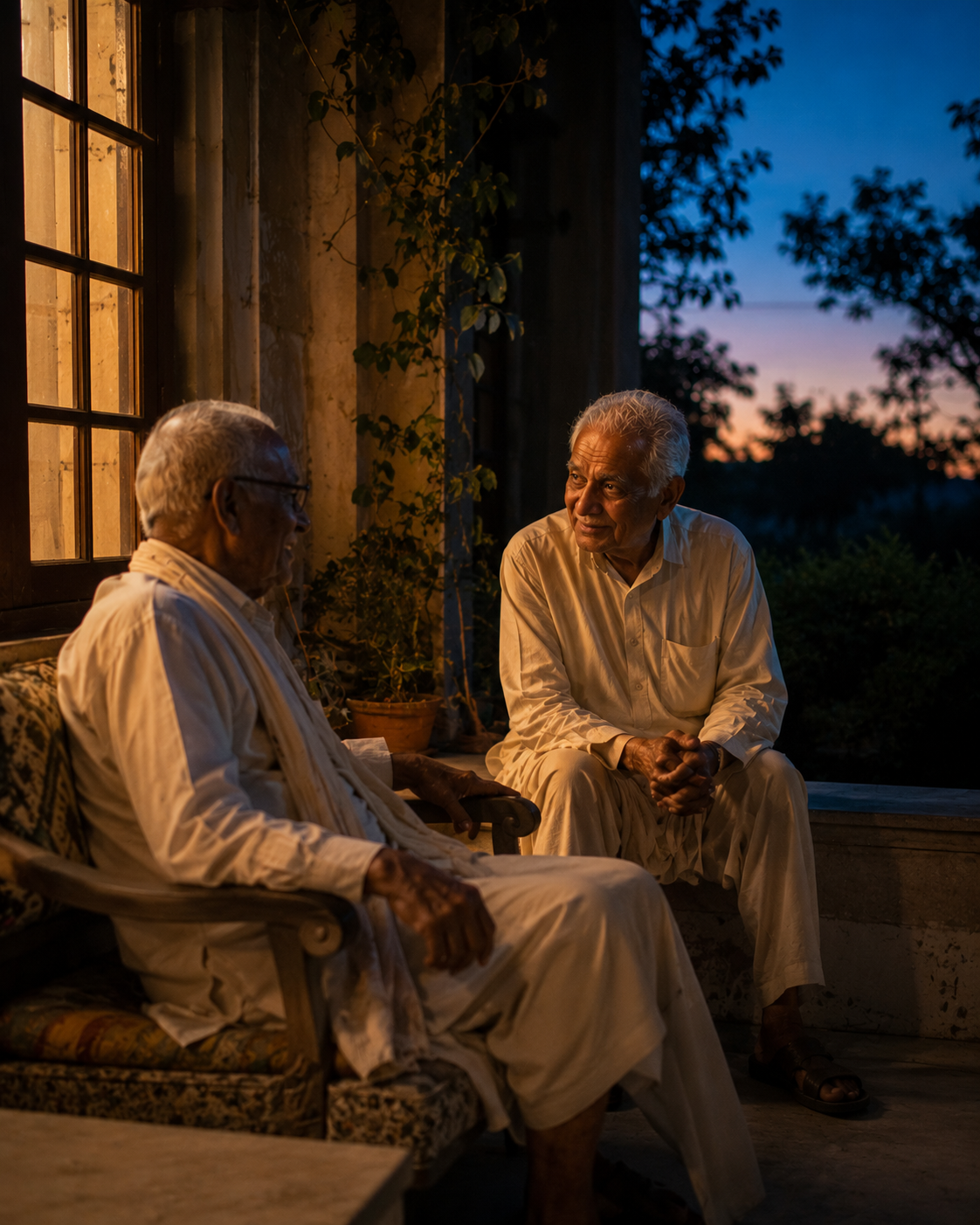 Elder Care: Companionship in the evening at Pronabananda Sevashram